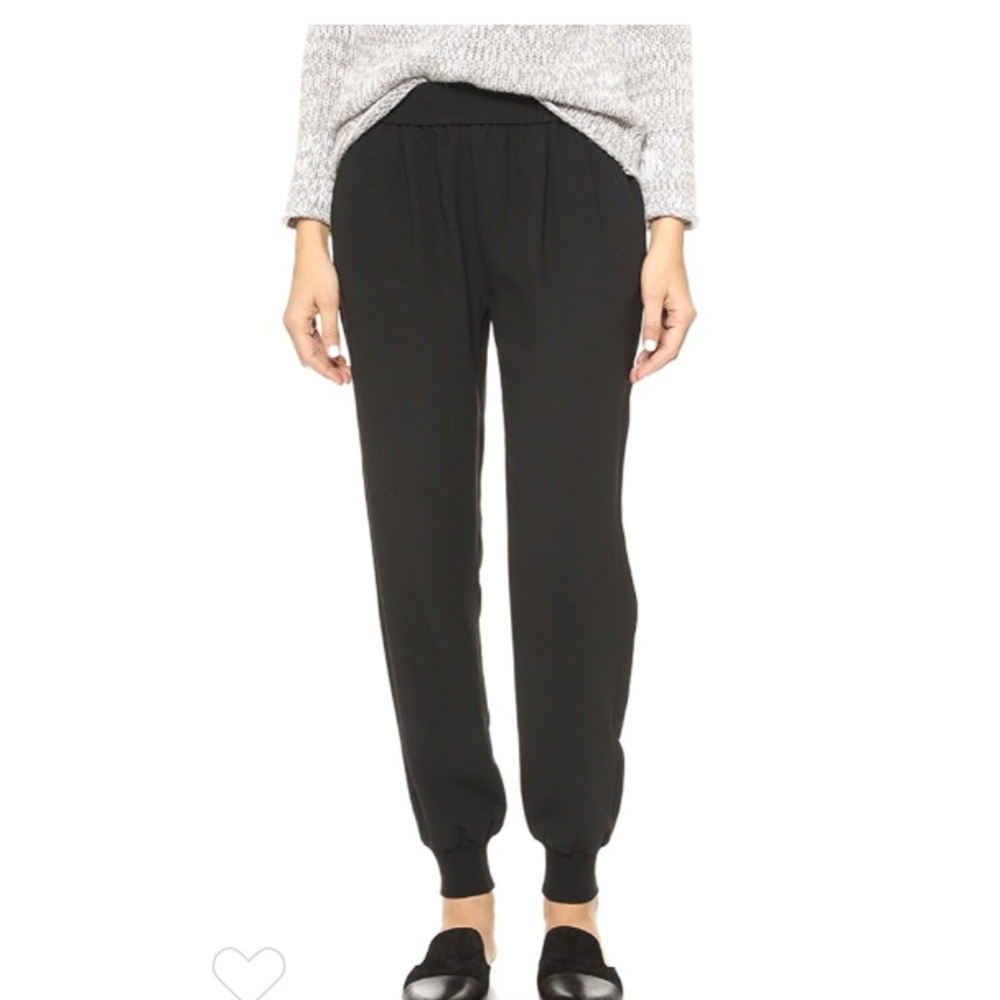 Joie black silk joggers